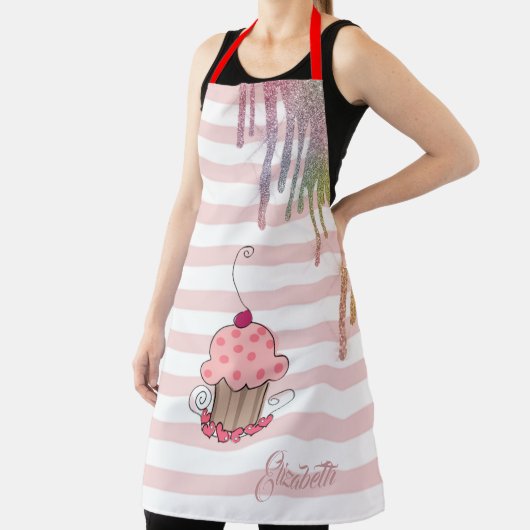 Tablier Cupcake, Parties scintillant arc-en-ciel, Grilles (Insitu)