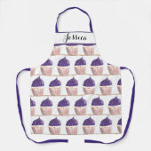 Tablier Cupcake Purple Food Dessert Gâteaux Baker Cute Adu (Recto)