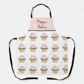 Tablier Cupcake rose personnalisé (Recto)