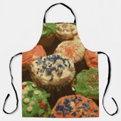 Tablier Cupcakes de Noël avec arroses (Recto)