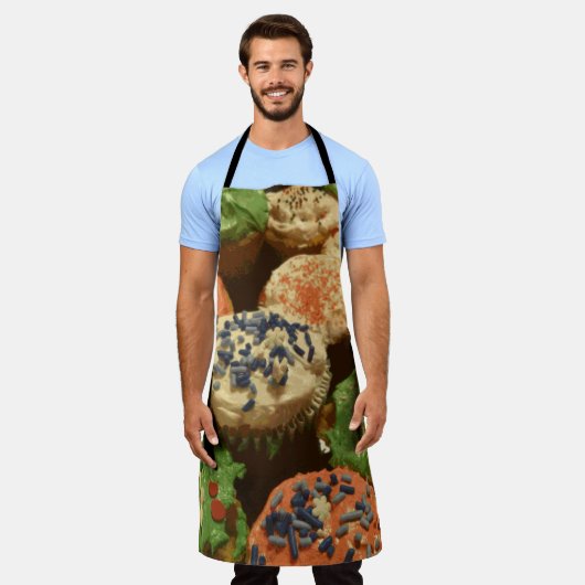 Tablier Cupcakes de Noël avec arroses (Porté)