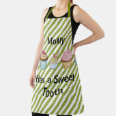 Tablier Cupcakes et Grandes Vertes (Insitu)