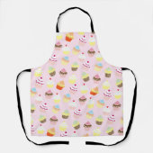 TABLIER CUPCAKES MOTIF DE CUISINE ROSE APRON (Recto)