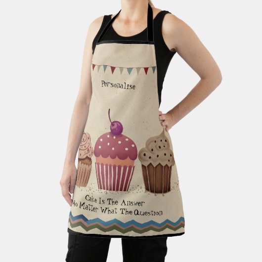 Tablier Cupcakes vintage Citation Bunote Fun Rustic Stone (Insitu)