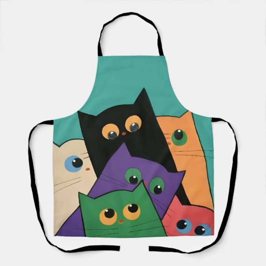 Tablier Curious Cats (Recto)