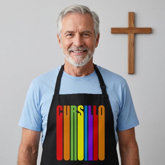 Tablier Cursillo Texte Allongé Coloré Foi Chrétienne