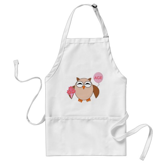Tablier Custom Age Birthday Owl Cooking Apron (Devant)