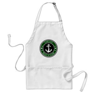 Tablier Custom Anchor & Rope Captain Boat or Name Forest
