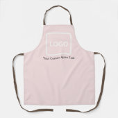 Tablier Custom Apron Blush Pink Business Logo Personalized (Recto)