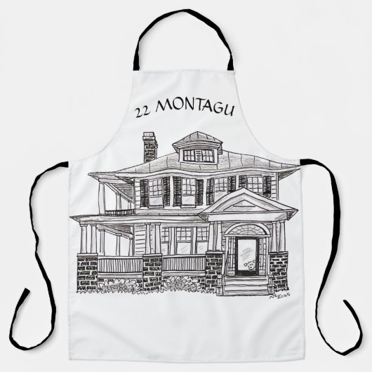 Tablier Custom apron design with a house (Recto)