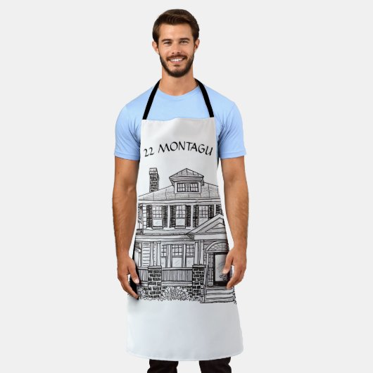 Tablier Custom apron design with a house (Porté)