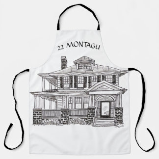 Tablier Custom apron design with a house