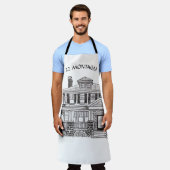 Tablier Custom apron design with a house (Porté)