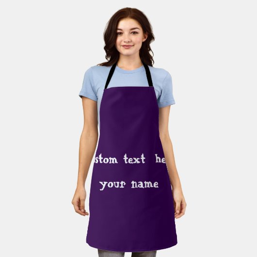 Tablier Custom Apron Personalized Name Logo Kitchen Gift (Porté)