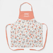 Tablier Custom Apron with Red Poppies (Recto)