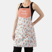 Tablier Custom Apron with Red Poppies (Insitu)