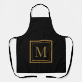 Tablier Custom Black & Gold Framed Monogram (Recto)