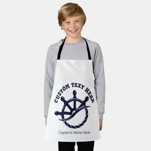 Tablier Custom Captain Boat Nautical Gift (Porté)