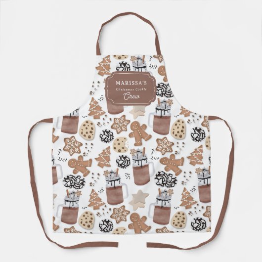 Tablier Custom Christmas Cookie Baking Crew Personalized (Recto)