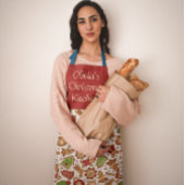 Tablier Custom Christmas Ginger pain Rouge Vert Blanc