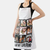 Tablier Custom Cute J'aime ma petite amie 9 Photo collage (Insitu)