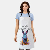 Tablier Custom Down Rabbit Hole Blue Bunny (Porté)