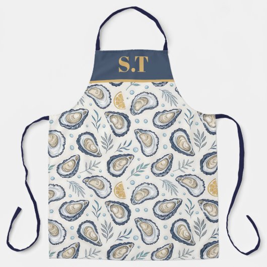 Tablier Custom Elegant Marine Oysters (Recto)