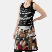 Tablier Custom Elegant Meilleur Bonus Papa Photo collage (Insitu)