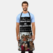 Tablier Custom Elegant Meilleur Bonus Papa Photo collage (Porté)