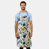 Tablier Custom Floral Apron – Culinary Science by [Name] (Porté)