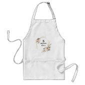Tablier Custom flower crown apron, women's aprons (Devant)