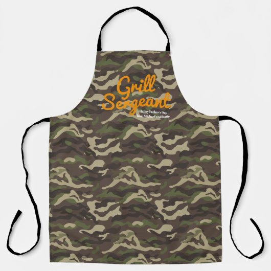 Tablier Custom Grill Sergeant Camo Apron (Recto)