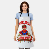 Tablier Custom Kids Superhero Name & Superpower (Porté)