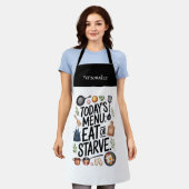 Tablier Custom Kitchen Wear and Attitude Quote Personalize (Porté)