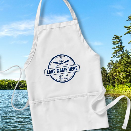 Tablier Custom Lake, Beach House & Boat Ancre nautique