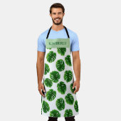 Tablier Custom Monstera Leaf Tropical Pattern (Porté)