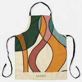 Tablier Custom Name Boho Abstract Earthy Modern Kitchen (Recto)