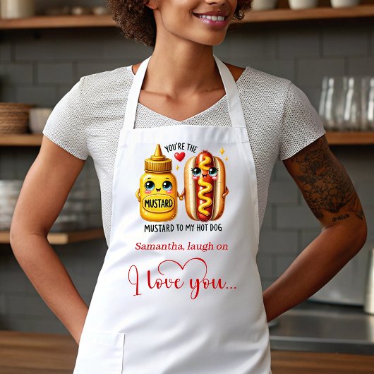 Tablier Custom Name Cute Food Best Valentine Gift Apron