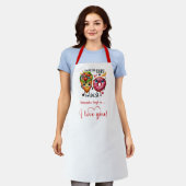 Tablier Custom Name Cute Food Sweet Love Gift Apron (Porté)
