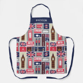 Tablier Custom Name London UK Icons (Recto)