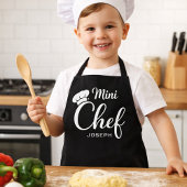 Tablier Custom Name Mini Chef Kids Apron