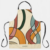 Tablier Custom Name Scandinavian Abstract Muted Kitchen  (Recto)