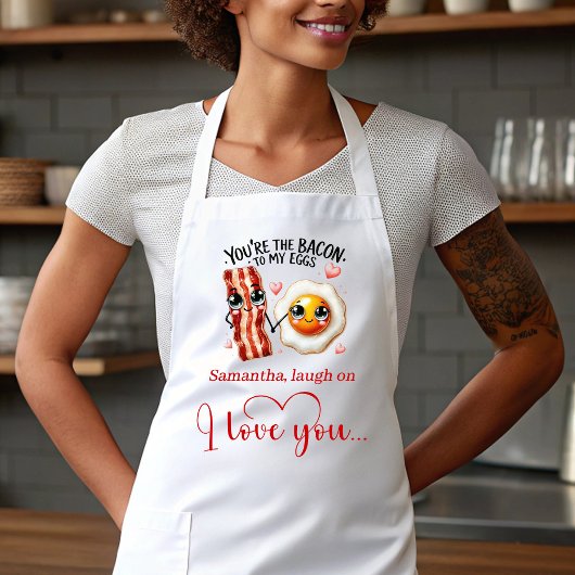 Tablier Custom Name Valentine Apron Funny Food Quotes