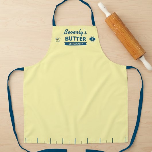 Tablier Custom Salty Butter Chef Apron Funny Baker 