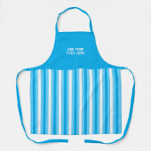 Tablier Custom text blue white striped  (Recto)