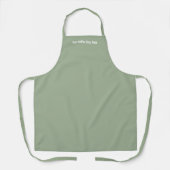 Tablier Custom Text Modern Sage Green Coffee Shop (Recto)