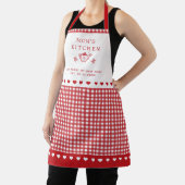 Tablier Custom Text Red & White Buffalo Check Gingham  (Insitu)