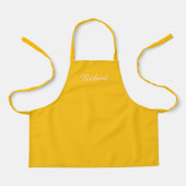 Tablier Custom Yellow Kids Apron – Personalized Name Apron (Recto)
