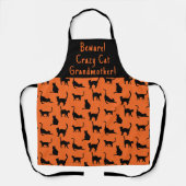 Tablier customisé Crazy Cat Grandma (Recto)