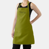 Tablier Customiser personnaliser NOM monogramme vert olive (Insitu)